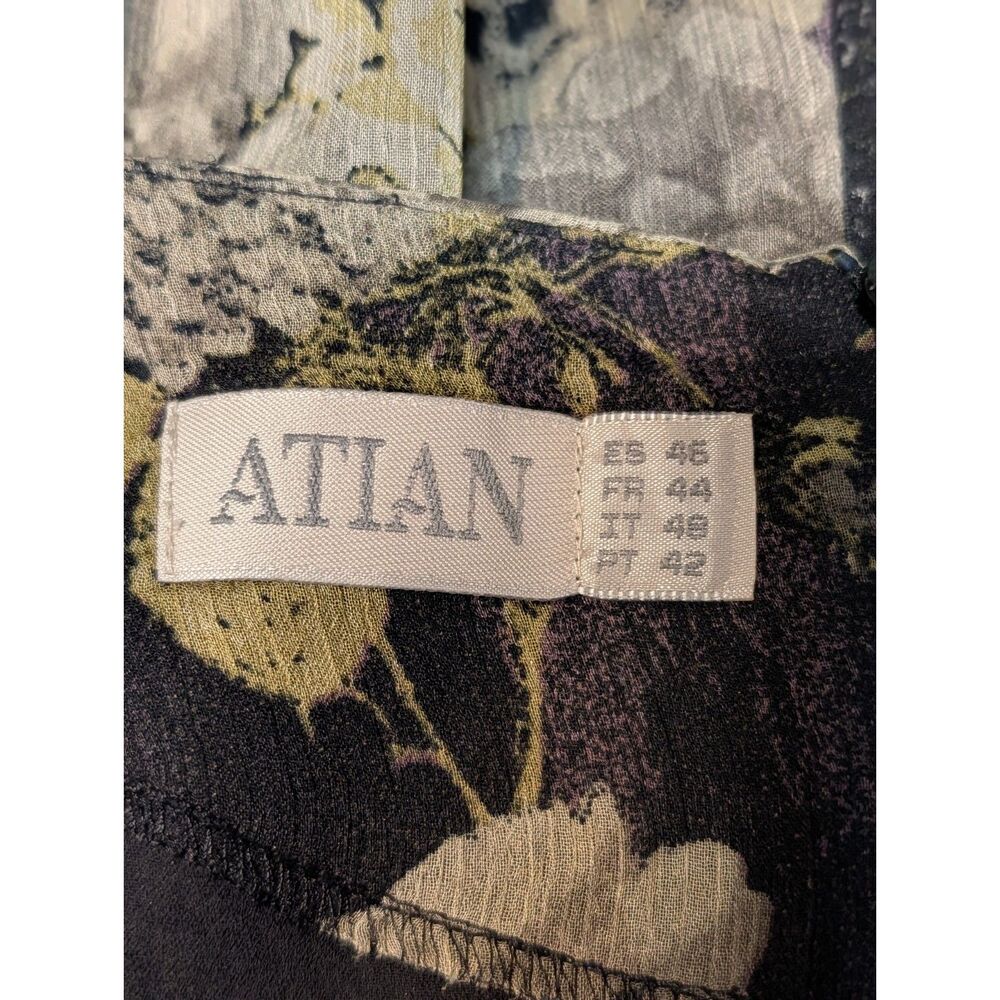 Vintage '90s Y2K Atian 2-Piece Italian Skirt Set Size IT48 Sheer Floral Mesh - Picture 9 of 11